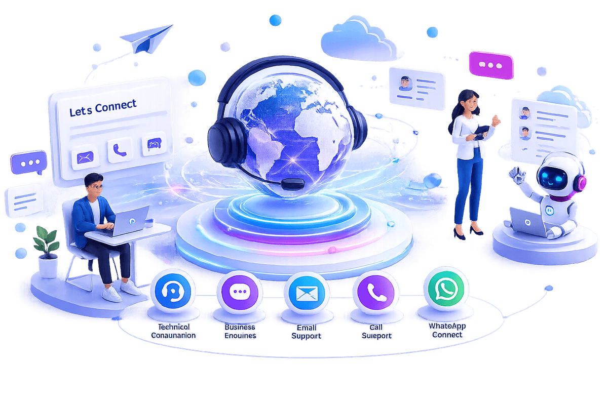 Futuristic communication and cloud illustration